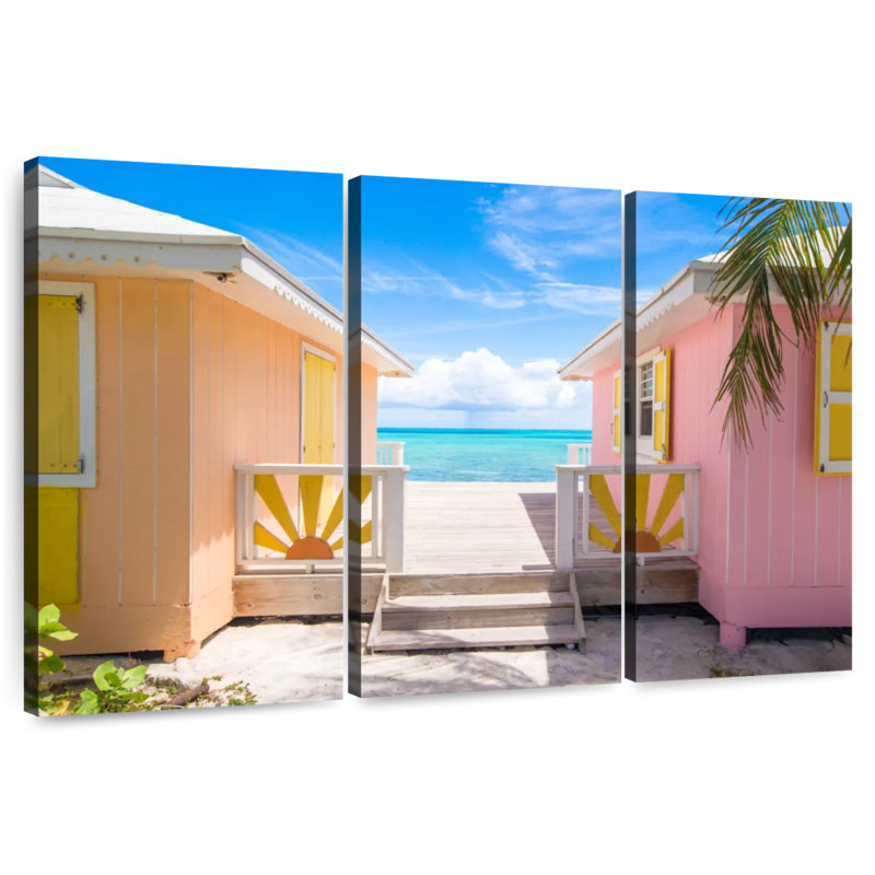 Maisons pastel Gillard, H 24 po x l 38 po
