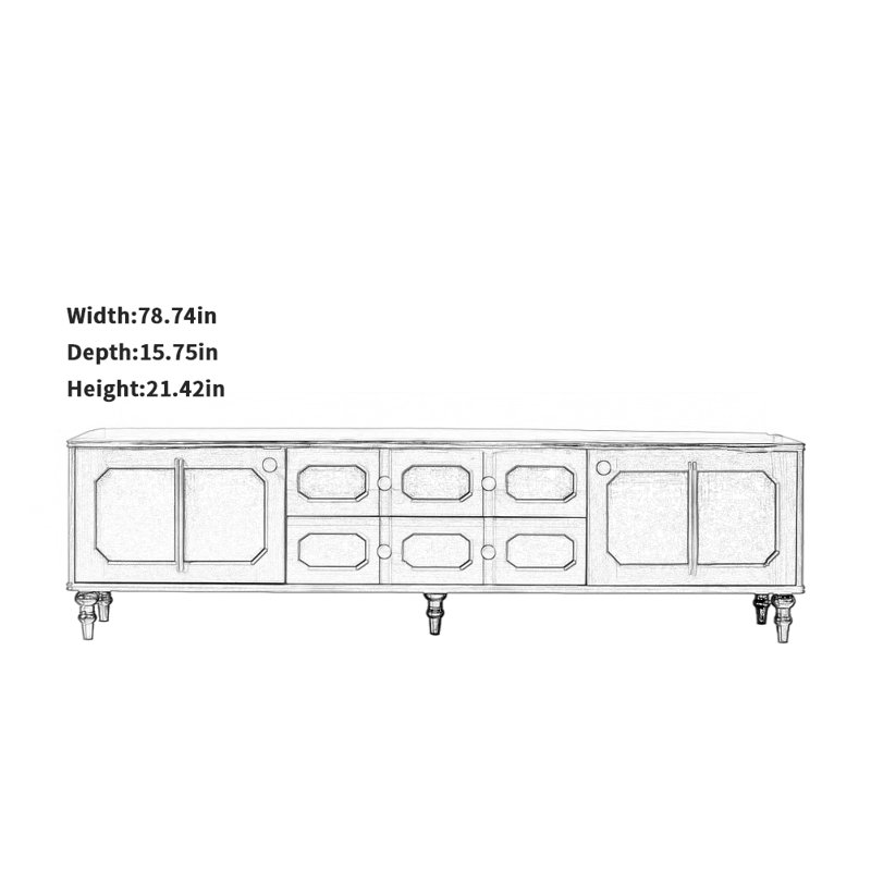 Creative Retro Solid Wood TV Stand