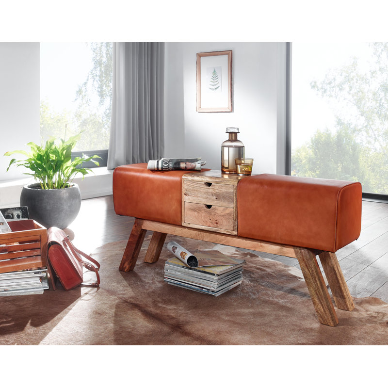 Eilish Upholstered Storage Bench, Brown