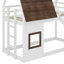 Lit superposé simple en bois avec toit et glissade