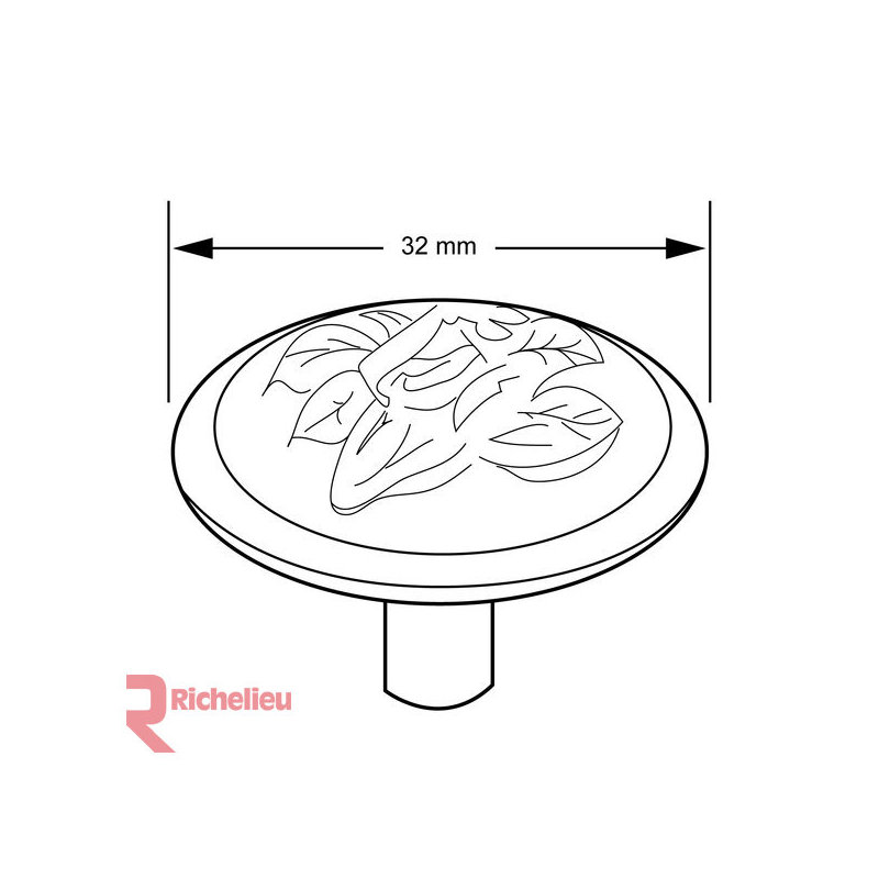 Expression 1 1/4" Diameter Round Knob, Pewter