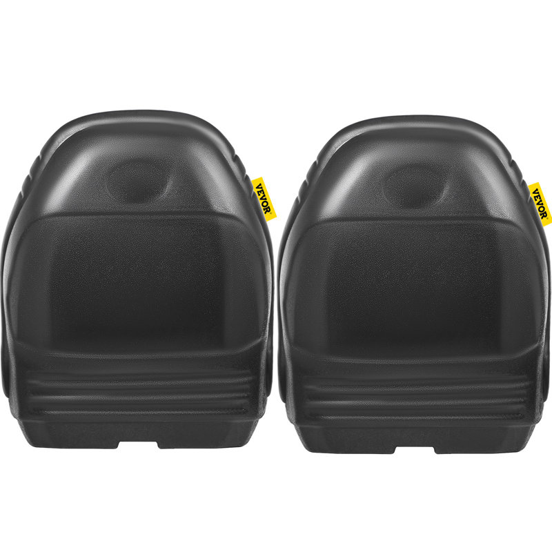 Ensemble de 2 pièces de rechange pour siège de tracteur Universal, paire de sièges de tondeuse à dossier haut compact, siège de chariot élévateur en vinyle noir, siège de bonde à trou de drain central avec boulons de fixation