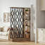 Cloison de style rustique en bois de 70,8 pouces de hauteur avec tablettes ouvertes pour la chambre à coucher du salon