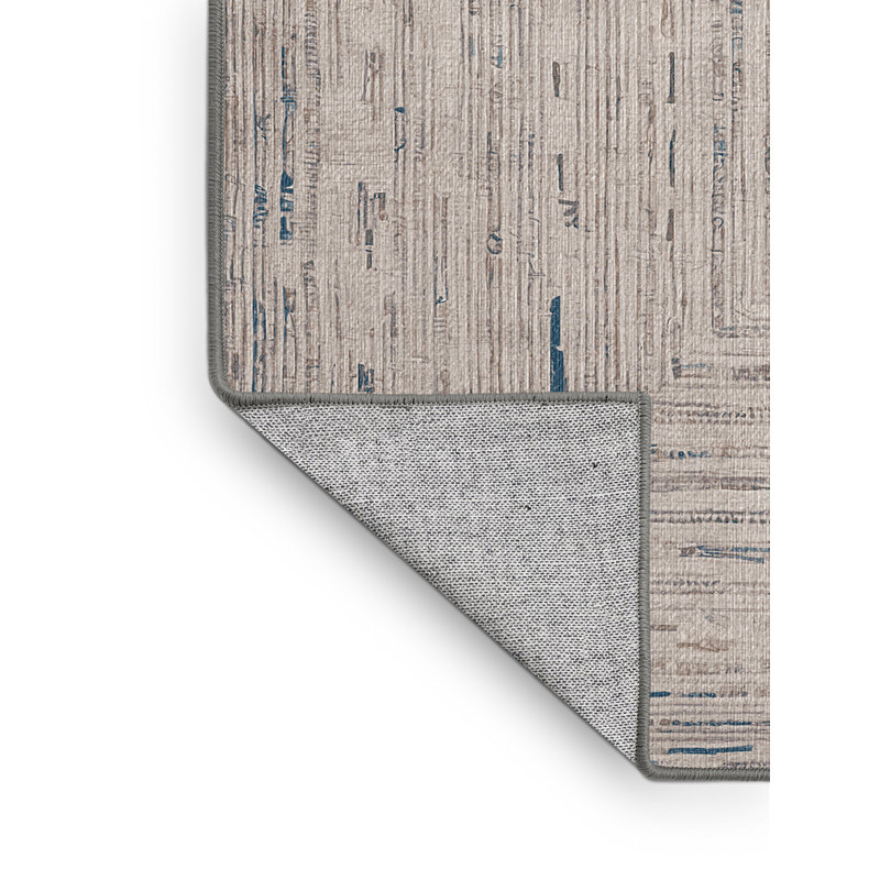 Machine Washable Gray Area Rug, Square 3'