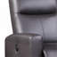 Fauteuil inclinable électrique brun en cuir fleur