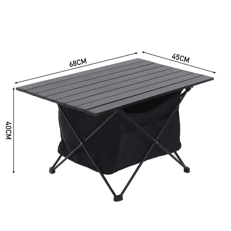 Rectangular Metal Folding Outdoor Camping Table , 45cm W 68cm D