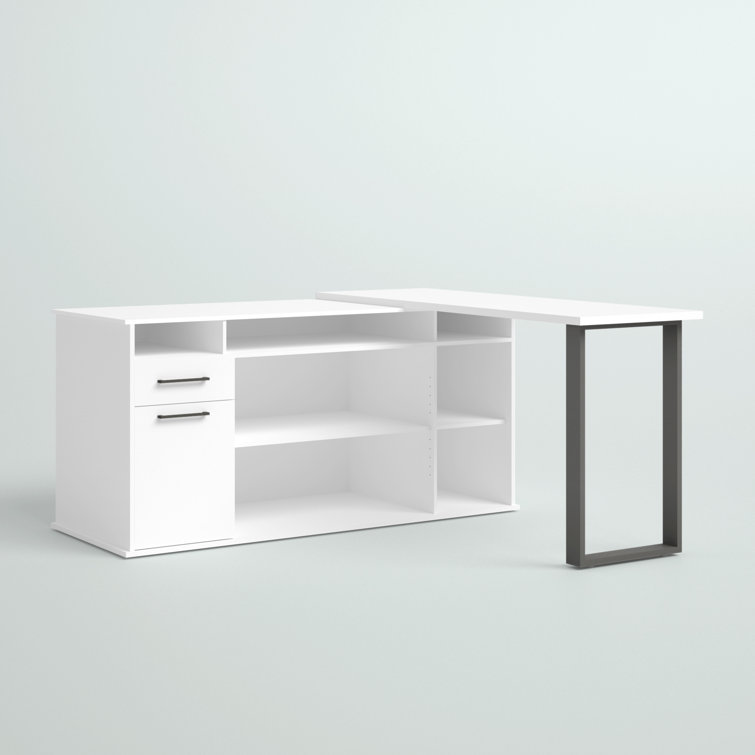 60W L-Shaped Computer Desk