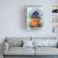 Art mural sur toile tendue - «Pots Pansy Study I» de Victoria Barnes pour décoration de salon, de chambre à coucher ou de bureau - 14 x 19