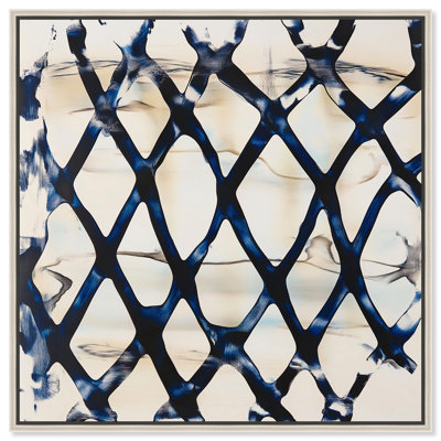 Deep Blue Interlace I Kitchen Decor Canvas Print by Art Remedy