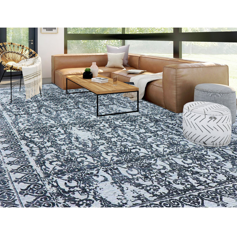 Wool Oriental Area Rug, Rectangle 6' x 9'