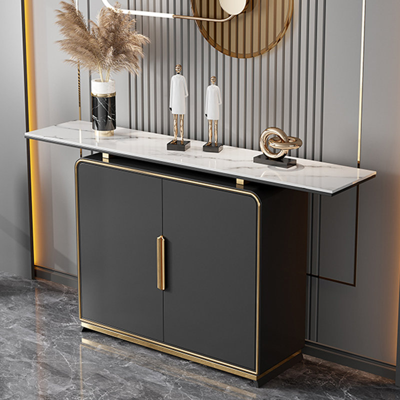 Armoire d'entrée italienne, H 35,4 po x l 39,4 po x P 13,8 po, Gris