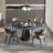 Modern Round Microlite Stone Dining Table Sets-104367359-124365360