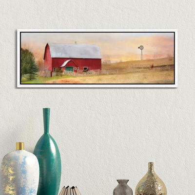 Horse Farm by Lori Deiter - Panoramic Print on Canvas
