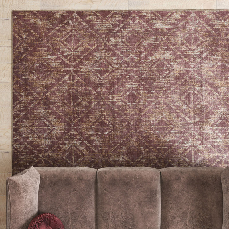 Vintage Look Cotton Flatweave Area Rug, 80cm x 150cm