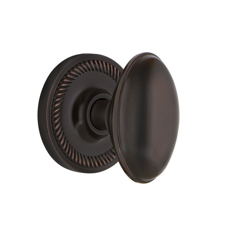 Rope Rosette with Homestead Door Knob, Timeless Bronze, 2-3/4”