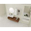 Meuble-lavabo mural 60 po avec lavabo en résine et armoire à 2 côtés