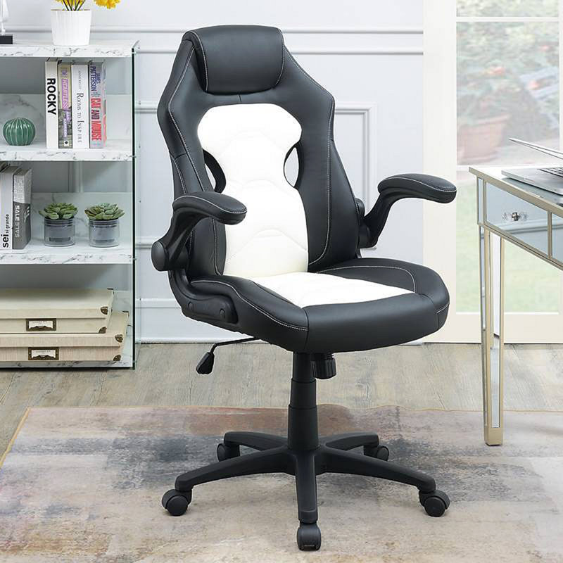 Chaise de bureau rembourrée 1pc, Blanc