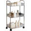 Chariot utilitaire roulant en plastique transparent à 3 niveaux avec roues | Chariot de rangement multifonctionnel