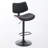 Swivel Faux Leather Upholstered Metal Bar Stools Set with Back-1036465861