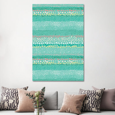Little Textured Dots Green by Ninola Design - Wrapped Canvas Gallery-Wrapped Canvas Giclée