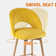 360°Swivel Upholstered Counter Stools With Backrest