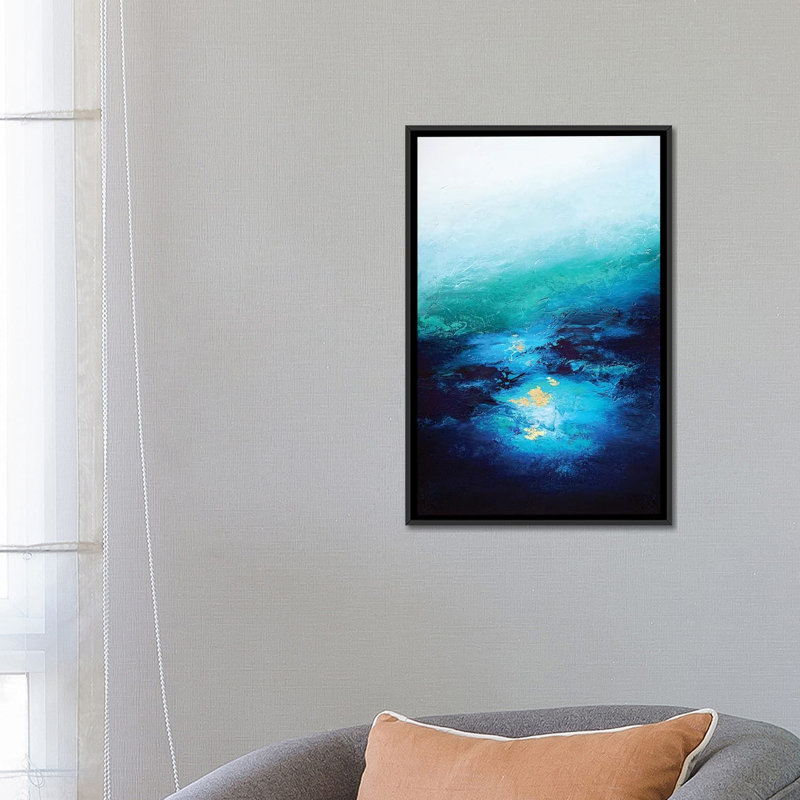 «Under Great Profonds» par Spell rebond Fine Art - Print, 26" H x 18" W x1.5" D, Pas de tapis, Black Frame