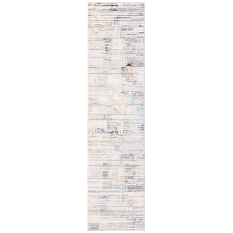 Tapis abstrait Bel Air Performance, Tapis de couloir 2 pi 2 po x 9 pi