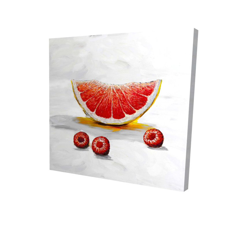 Grapefruit Slice Yellow Canvas | Home Decor Wall Art