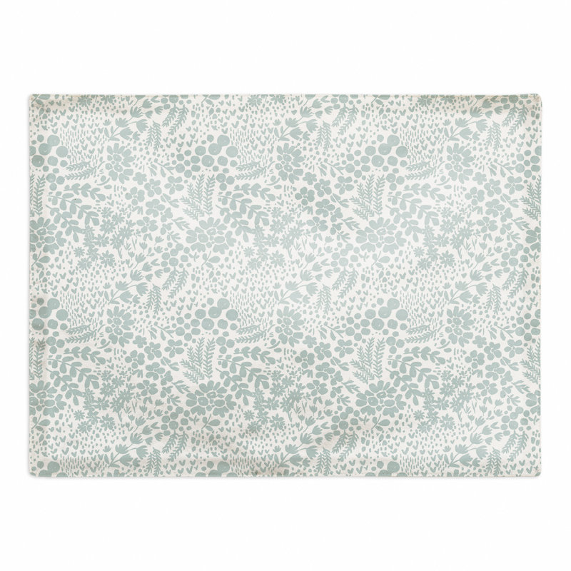 Napperon en coton 14 "Dicat Floral, Bleu