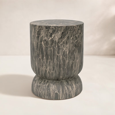 Zofia Composite Round Granite Accent Table