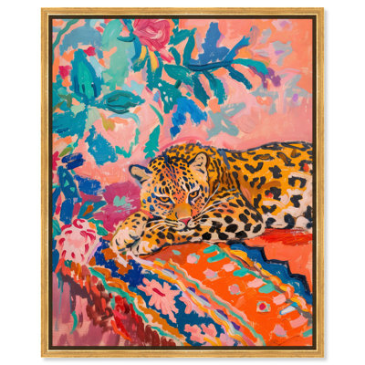 Jungle Cat in Color Canvas, art maximaliste par Art Remedy