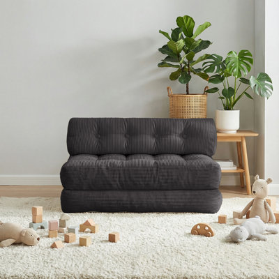 Support de dossier de canapé-lit pliant convertible 50 po, gris foncé
