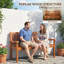 Outsunny Garden Bench 2 Seater Wooden with Ergonomic Backrest Light Brown
