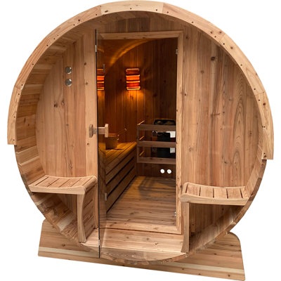 ALEKO Traditional Steam Sauna in Cedar