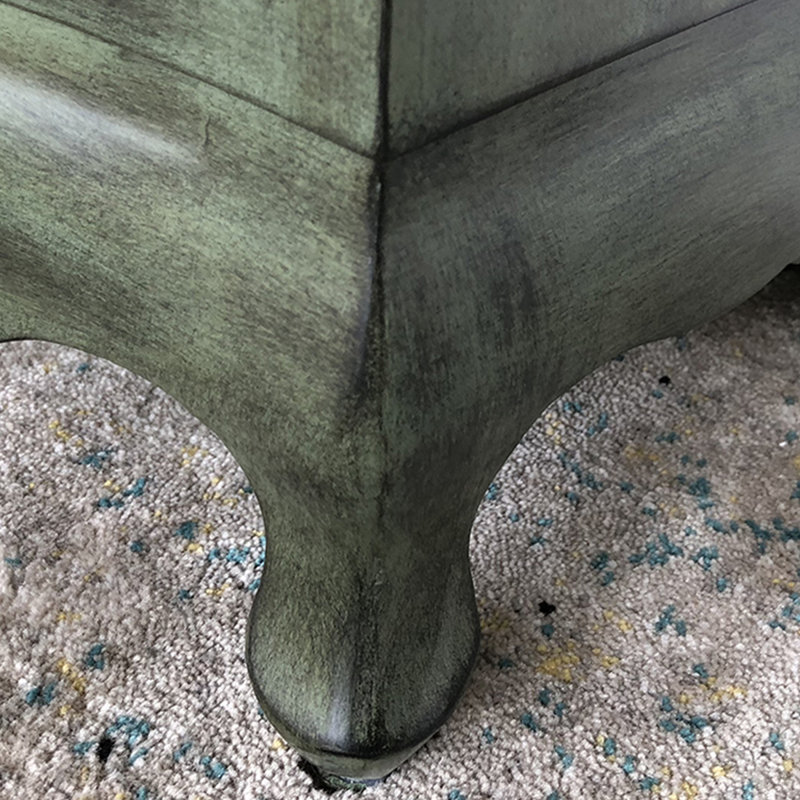 Green + Beige Solid wood Shoe Storage
