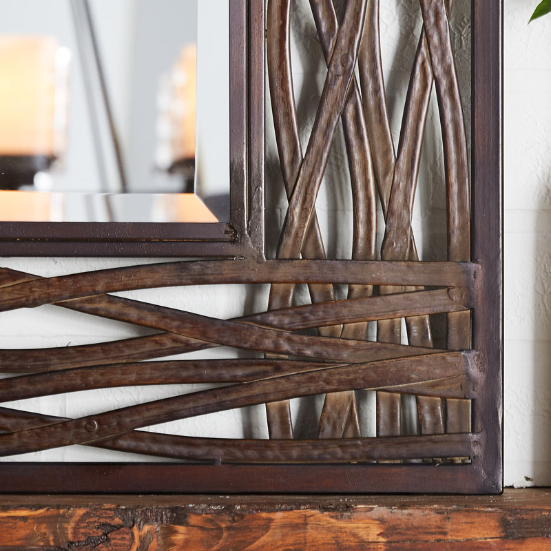 Akaysia Traditional Beveled Distressed Accent Mirror