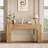 63 Inch Farmhouse Console Table, Narrow Wood Entryway Table Behind Couch-1889234526