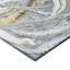 Tapis gris / or à motif abstrait tissé à la machine-1652541773