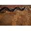 Tapis oriental brun en laine fait à la main de style Gabbeh 7 x 9