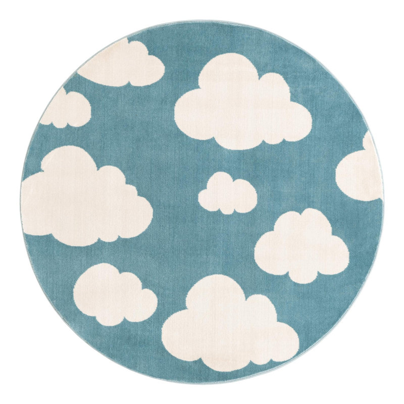 Tapis pour enfant Unique Loom Clouds, Rond 4 pi 1 po