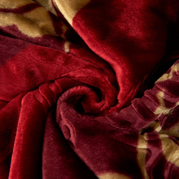 Red suede red marble scarlet Throw Blanket by PalitraArt