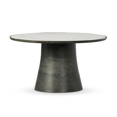 Emzy Outdoor Dining Table 55"-Aged Grey