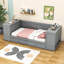 Lit de jour 2 tiroirs en bois avec couchette et cabines et station de charge-808678496