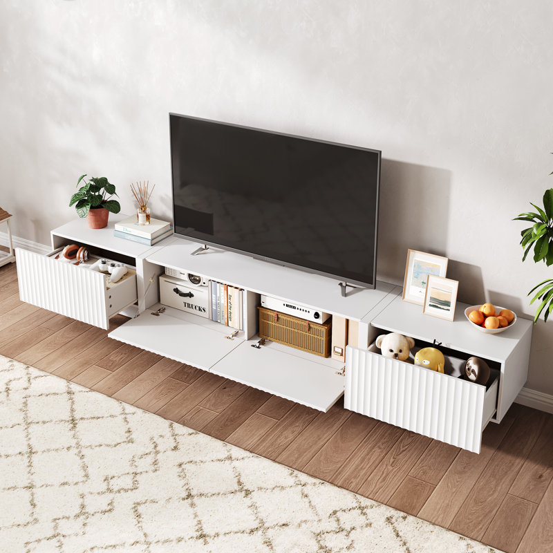Meuble télé 98 po Mid Century, White