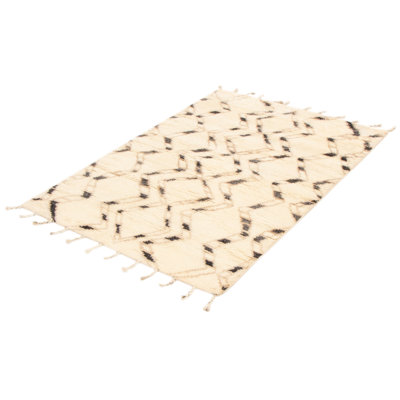 Tapis unique en laine noué à la main 5 pi 3 po x 7 pi 4 po nouvel âge Theodora