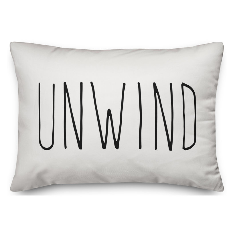 Yes! Textual Outdoor Reversible Throw Pillow, Off White/Black