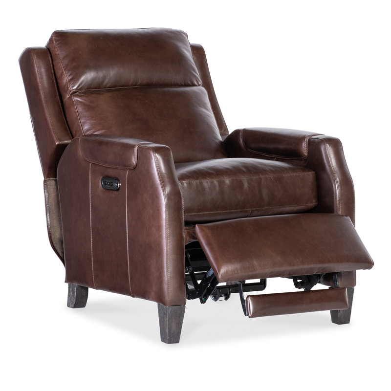 Fauteuil inclinable avec appui-tête, Marron foncé