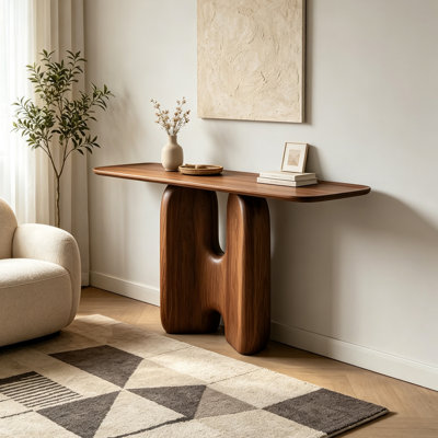 Modern multi-functional solid-color console table
