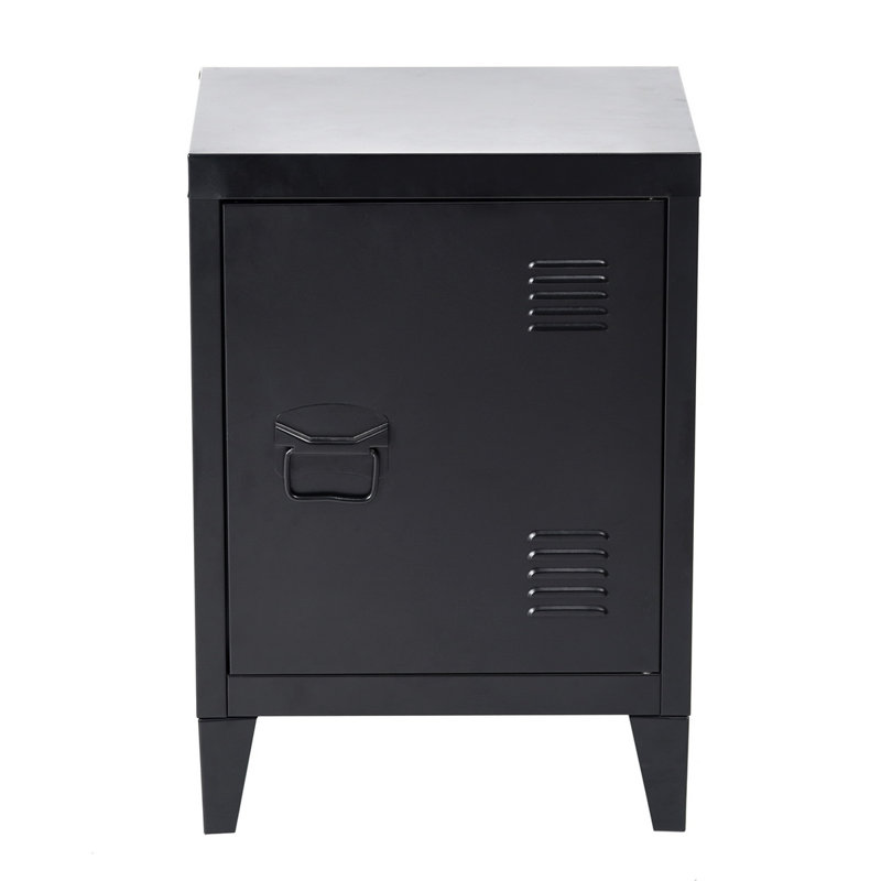 Steel 1 - Door Rectangle Accent Cabinet, Black