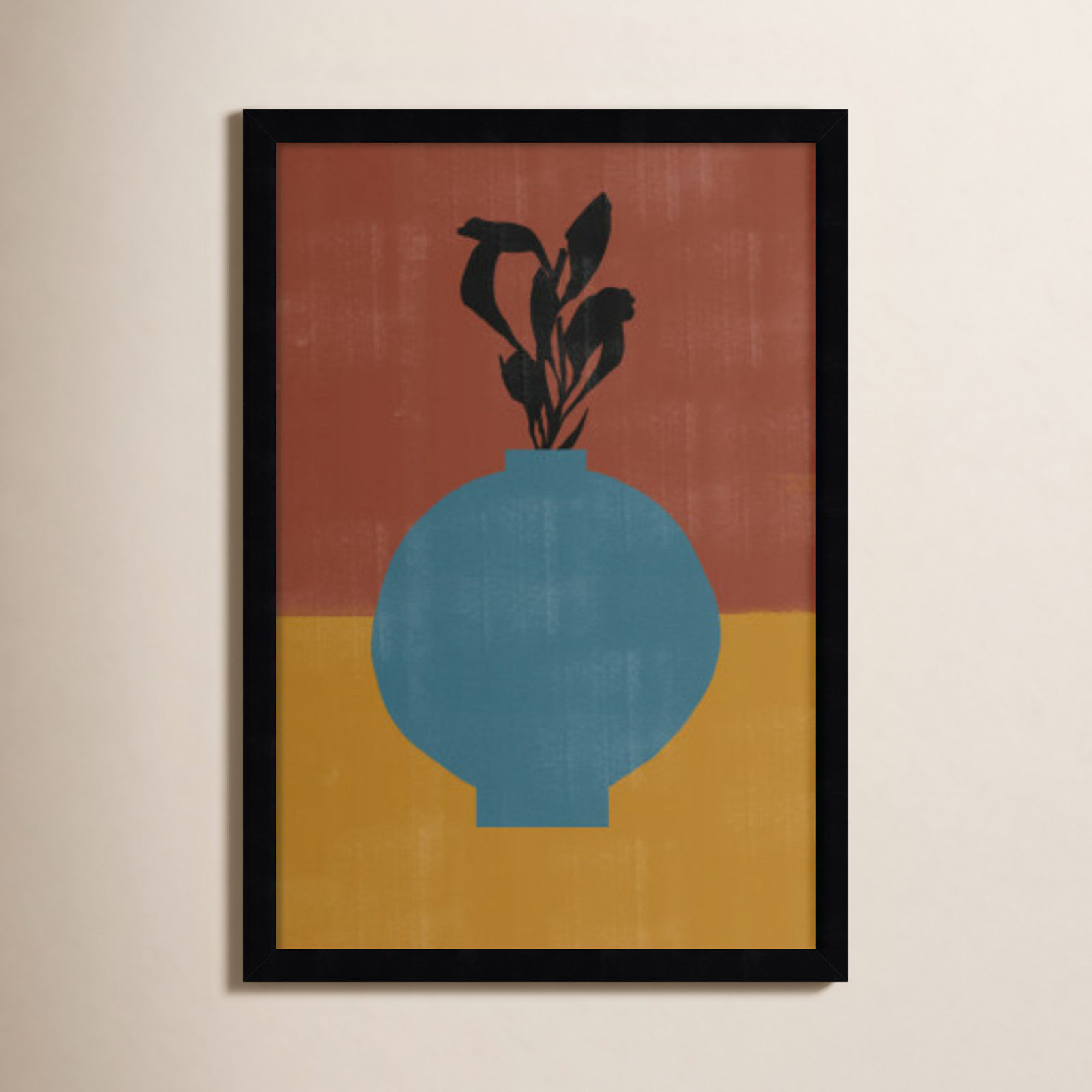 Fredi "Vase No. 9" Print, Black, 21" H x 15" W x 1" D